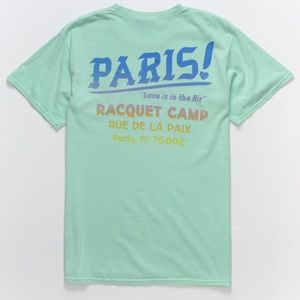 100% Organic Cotton “Paris Camp” Men’s Graphic Tee. Size is XL.See List Details